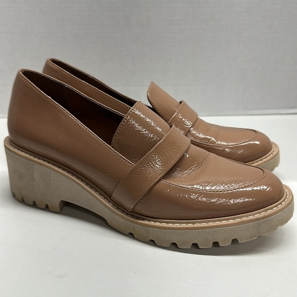 Dolce Vita Henri Block Lug Loafers Shoes Vegan Leather Tan Nude Brown Size 10 - Picture 1 of 8